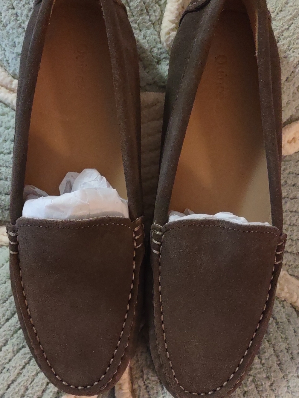 New In Box**Quince Medium Brown Suede Driver Loafers Slip On Flats Size 6